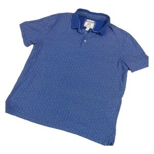 Jos A Bank Polo Shirt Tailored Fit Fish Print Sz M